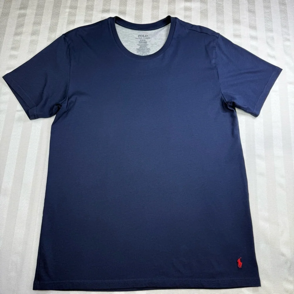 Ralph Lauren Men's Supreme Comfort Cotton Tee T Shirt Short Sleeve Navy Size M - Picture 3 of 11